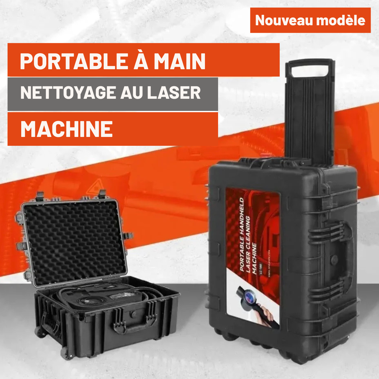 RustGone™ Éliminateur de Rouille et de Peinture au Laser Portable